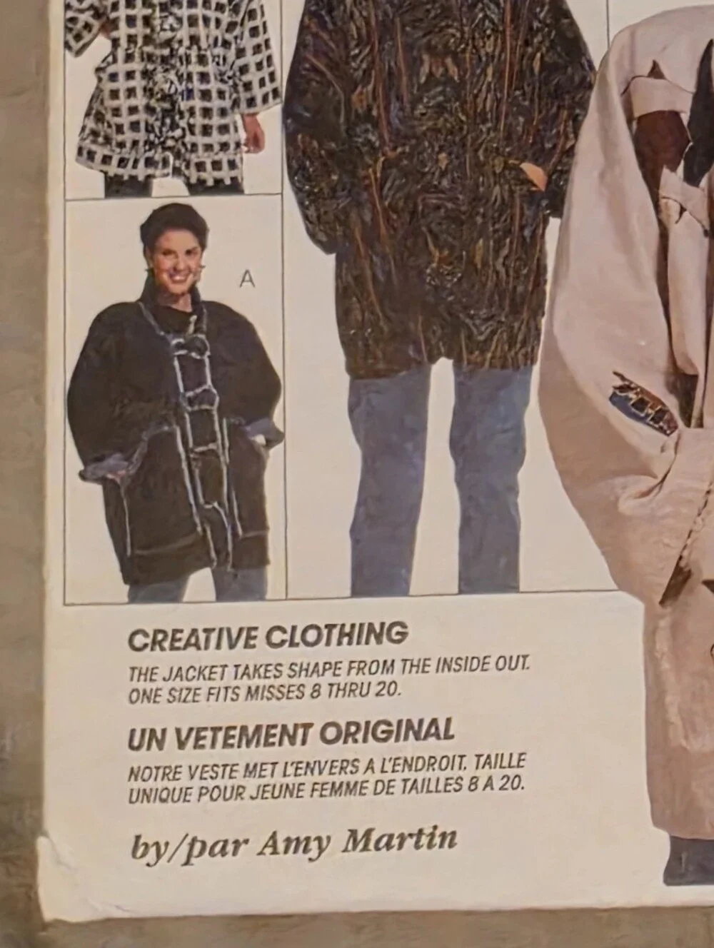 Sewing Pattern Simplicity Patchwork Jean Jacket with Appliqué Beige Size 8 - 20